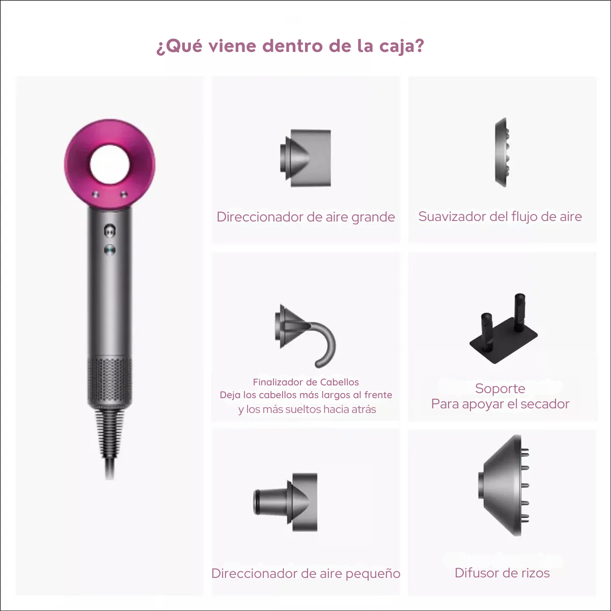 Secador Luméa™ Supersonic Edition 5 en 1 - Rosa
