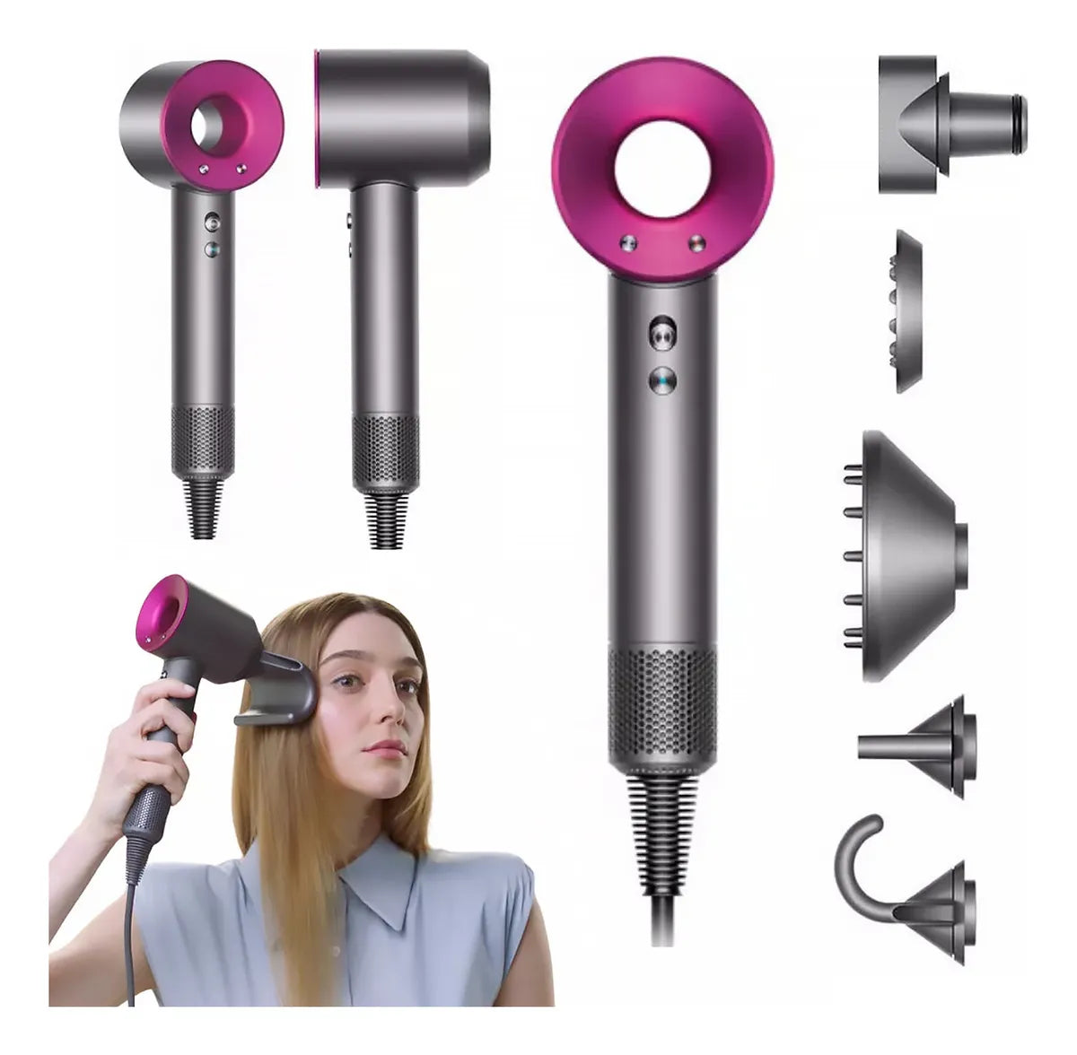 Secador Luméa™ Supersonic Edition 5 en 1 - Rosa